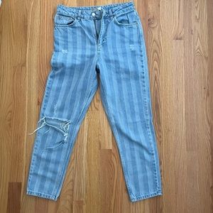 Topshop Striped Jeans